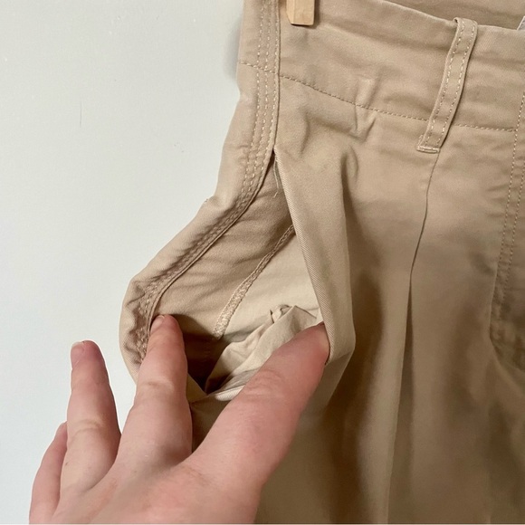 Aritzia Wilfred Free Day Off Pleated Wide Leg Pants Beige Size 0 - Picture 6 of 9